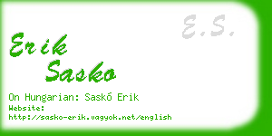 erik sasko business card